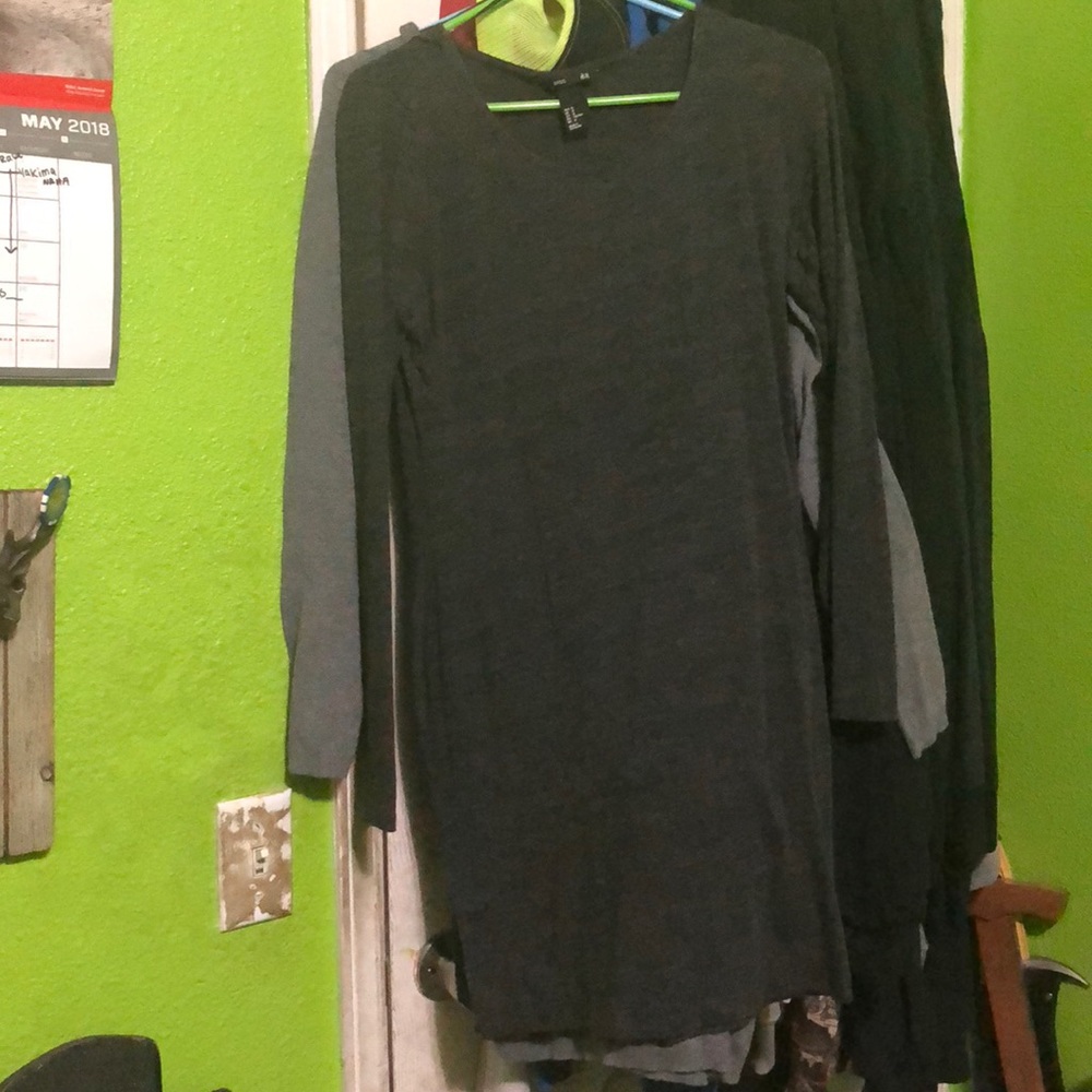 Dark grey long sleeve dress